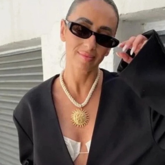 Zara Sun Gold Necklace - Picture 3 of 11